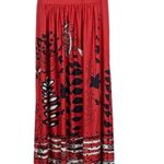 Alyn Paige Halter Red Black Maxi Dress Bead detail Size Small Photo 0