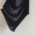 Abercrombie & Fitch Black Halter Neck Sleeveless Velvet Bodysuit Size S Photo 6