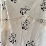 Black and White Teddy Bear Lace Trim Slip Dress Size XS Photo 4