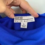 David Meister  Jersey Knit Dress Blue L Photo 1