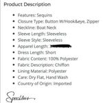 Speechless Party dress cut out sleeveless flare tulle sequins size Junior 5 Blue Photo 6