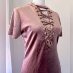 Active USA Mauve Velvet Bodycon Mini Dress Photo 5