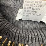 VTG Chelsea Way sweater L cowlneck pullover beaded floral embellished black gold Size L Photo 7