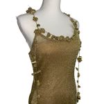 Cult Gaia  Alonza Knit Dress in Gold Large New Womens Mini Metallic Cocktail Photo 5
