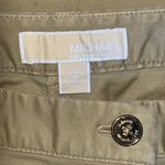 Michael Kors Size 10 Khaki Tan Gold Zipper Slim Fit Skinny Leg Ankle Dress Pants Photo 4