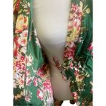 Handmade Unbranded Green Floral Kimono Style Cotton Robe Size Small Photo 9
