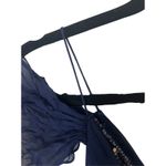 Mikael Aghal Silk Maxi Gown Blue Beaded Prom Formal Event Dress Size 0 Photo 11