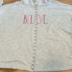 Rae Dunn  Believe Gray Hooded Sweatshirt - NWT Photo 8