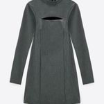 ZARA NWT Cut Out Houndstooth High Collar Dress Photo 2