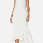Likely White Hil Lo Gown 6 Sleeveless Formal Crepe Dress Photo 3