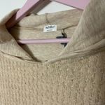 HelloNite revolve waffle knit sweater crotchet hoodie natural kangaroo pouch S Tan Photo 3