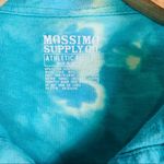 Teal Bleach Dyed Polo Shirt Sz Large Blue Photo 2