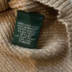 LAUREN Ralph Lauren Silk Blend Gold Metallic Ruffle Neck Trim Sweater Size L Photo 13