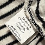 Eyeshadow  medium womens black and white striped top twist front long sleeve NWT Photo 5