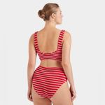 HUNZA G Nadine Bikini Red/White Stripe, BRAND NEW, $255 Red Size undefined Photo 5