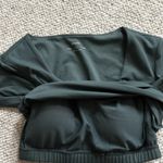 Oysho  Top Short Sleeve Crop Built-In Bra Dark Green Photo 1