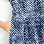 Lafayette 148 Gina Geo
Print Pleated Triangle Blue and White Sheath Dress Size 4 Photo 3