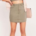 Missguided Olive Green High Rise Mini Denim Skirt 6 Photo 0
