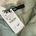 ZARA High Waist Sage Green Trousers Size Small - NWT Photo 4