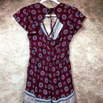 Band of Gypsies Paisley Romper - Burgundy - size S Photo 10