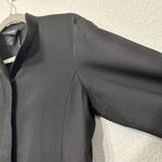 Eileen Fisher Button Front Shirt Tunic Wool Blend Smock Tunic Black Small Photo 10
