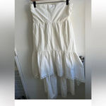 Maeve  NEW‎ WITH TAGSHigh Low Strapless Midi Dress medium boho bridal wedding Photo 2