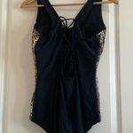 1Pc Swimsuit Ladies Tank Black Printed Side With Adjustable Back Tie Size XXL Photo 13