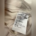 Uniqlo NWOT  cream velour set crew sweatshirt wide leg elastic waist pants L Photo 10