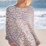 Barefoot Dreams  Cozy Chic Lite Mixed Animal Print Poncho - One Size Photo 0