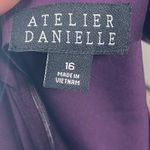 Atelier Danielle Dress Women's 16 Formal Purple Sheath Sleeveless Party Wedding Photo 3