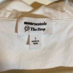 The Drop White Long Sleeve Cotton Shirt Dress by @monroesteele Midi Size Large Photo 7