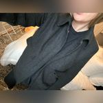 J.Crew  wool charcoal grey mid length women’s pea coat size medium! Photo 8