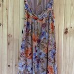 Lulus NWT  Danelle Taupe Floral Halter A-Line Midi Dress Wedding Bridesmaid Sz L Photo 3