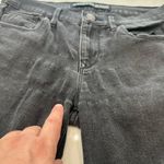 EXPRESS Jeans Womens 6 Black Legging MIA Mid Rise Ripped Distressed Skinny Denim Photo 4