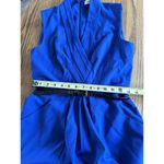 Calvin Klein Military Dress V Neck Belted Pleated Sleeveless Sz 0 Office Siren Photo 11