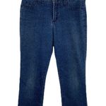 NYDJ Leopard Print Medium Wash Relaxed Fit Cropped Denim Jeans Photo 0