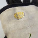 Vintage Kidskin Leather Gloves with Embroidered Flower Black Photo 6