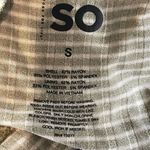 SO  Kohl's White Green Stripe Spaghetti Strap O-Ring Jumpsuit Size S New Photo 4