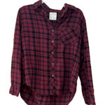 LA Hearts Plaid Button Down Long Sleeve Shirt Medium Photo 0