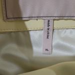 BCBGeneration Lemon Yellow Button Front Oversized Vegan Leather Jacket Size XL Photo 7