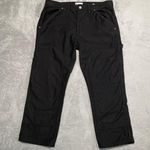 frame denim Frame Jeans Womens 30 Black Le Slouch Utility Straight Leg Double Knee Cropped Photo 0