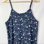 Boutique  Navy Blue Floral A-Line Mini Dress M Photo 2