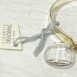 Swavorski Silver Bangle Bracelet Swarovski Clear Crystal Charm Jewelry NEW Photo 1