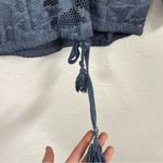 Anthropologie Saturday Sunday Blue Crochet Sweatshirt Womens S Casual Cinched Photo 2