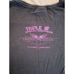 Harley Davidson T-Shirt Pink Triple S Morgantown, WV Sequin Logo Women’s Large Photo 6