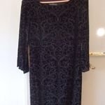 Ronni Nicole Black Stretch Velvet Midi Dress Photo 1