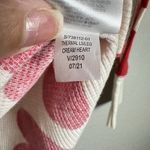 Old Navy Thermal Long Sleeve Top Women's M Cream Red Heart Print Cozy Loungecore Photo 4