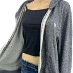 DC Shoes  LARGE Heathered Gray Full Zip Up Hoodie Skater Track Jacket Photo 4