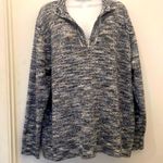draper's & damon's Draper’s and Damon’s pull over sweater on blue silver and white 1x Photo 1