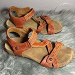 Taos Footwear Trulie Terracotta Orange and Tan Sandals Size 8 Photo 4